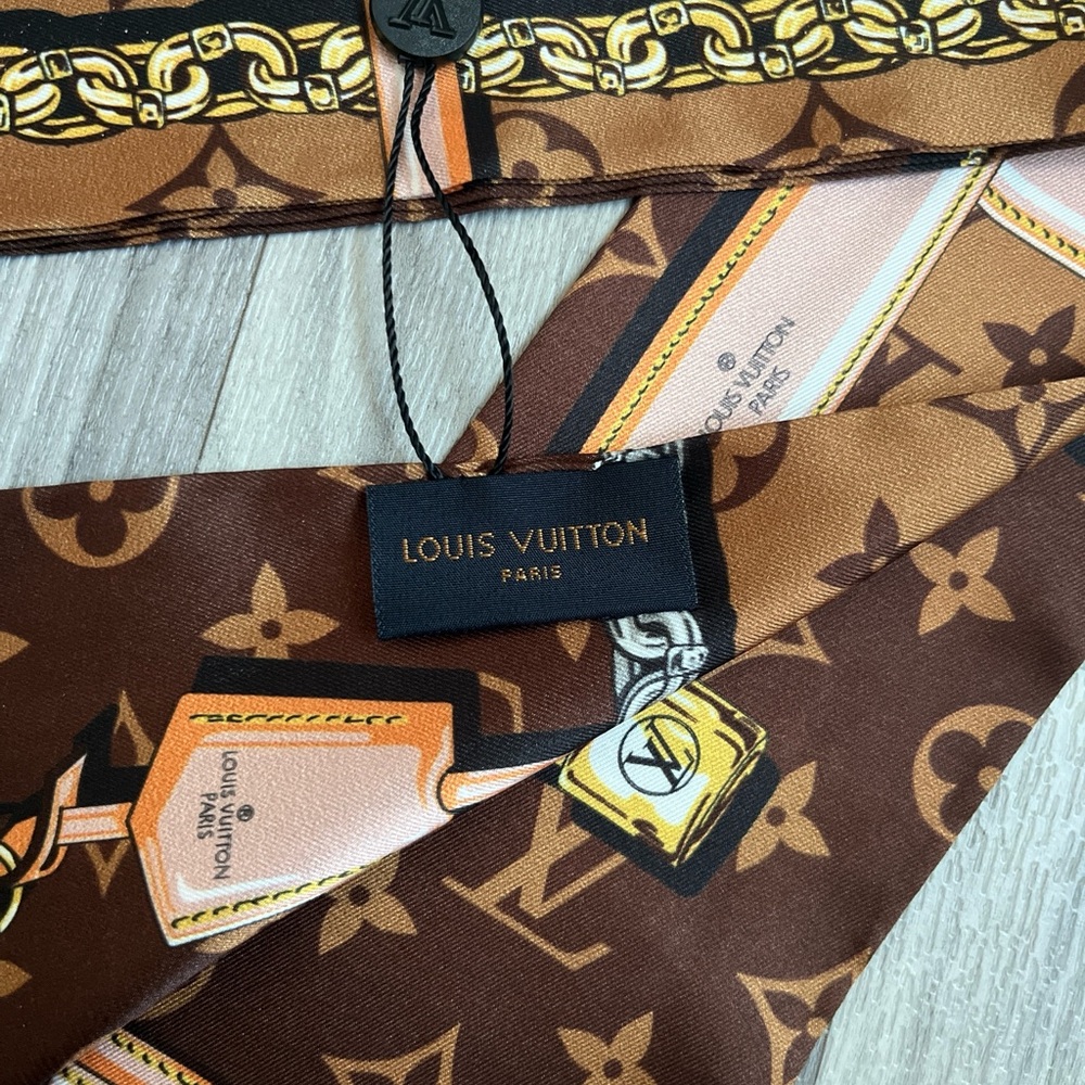 Louis Vuitton Monogram Confidential Bandeau Scarf - Brown - Picture 3 of 5